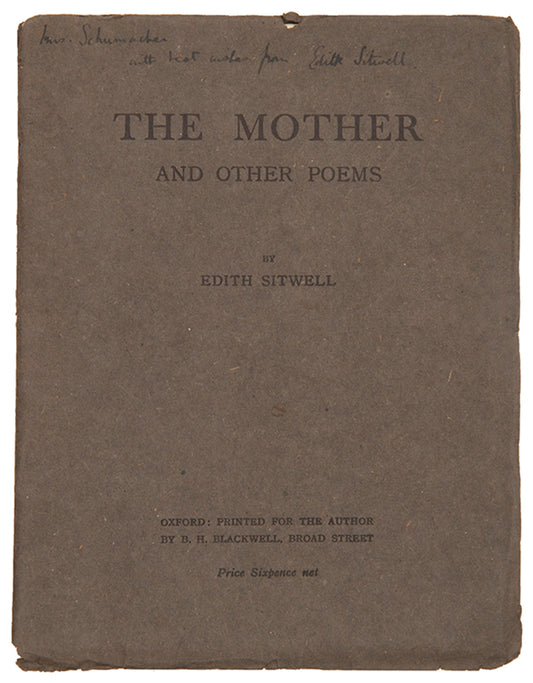 First edition of The Mother and Other Poems by Edith Sitwell, inscribed by the author.