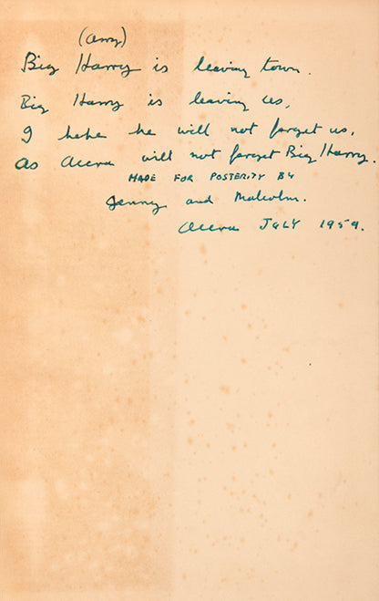 First impression of The Palm Wine Drinkard by Amos Tutuola, inscribed by the author
