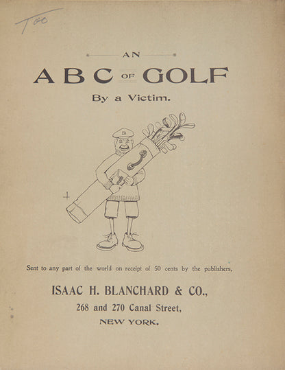 Fifth edition of An A.B.C. of Golf by D.W.C. Falls, in the original burlap wrappers.