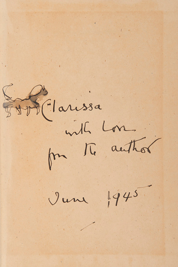 A superb association copy of A Distant Propsect, a further volume of biography from Lord Berners, inscribed by him to Clarissa Eden, Countess of Avon.