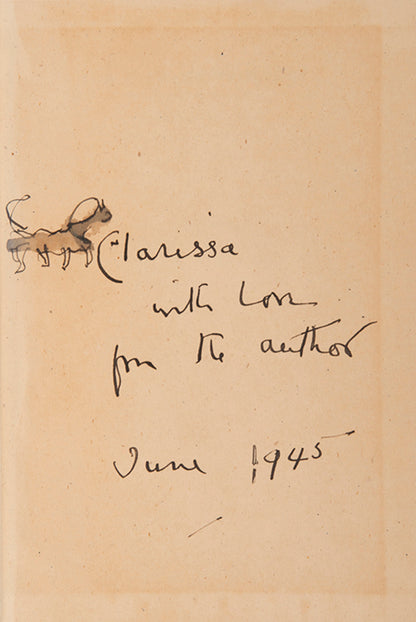 A superb association copy of A Distant Propsect, a further volume of biography from Lord Berners, inscribed by him to Clarissa Eden, Countess of Avon.