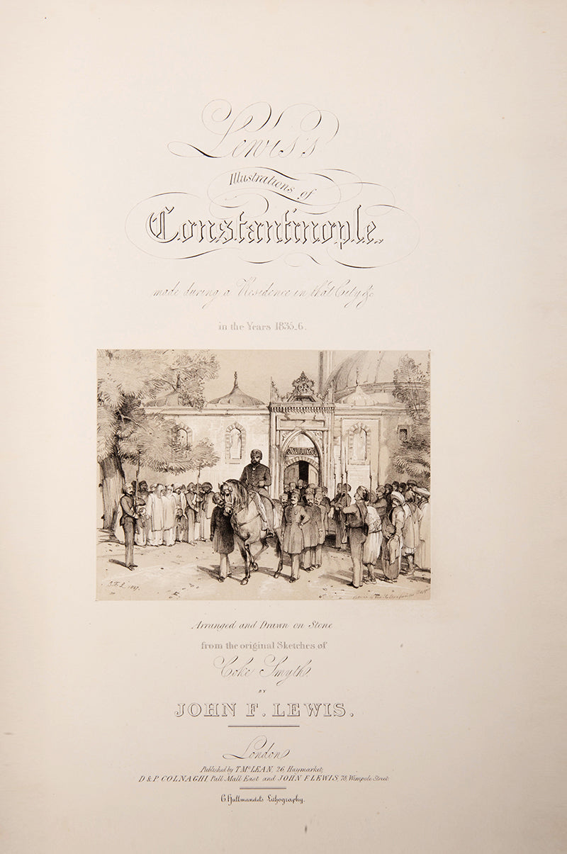 Lewis travelled to the Levant, but these drawings were made by Coke Smyth who was in Constantinople several years before Lewis visited that city.