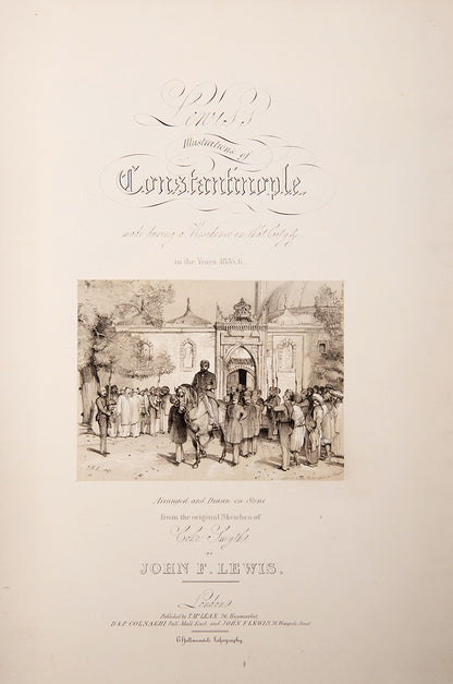 Lewis travelled to the Levant, but these drawings were made by Coke Smyth who was in Constantinople several years before Lewis visited that city.