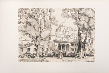 Lewis travelled to the Levant, but these drawings were made by Coke Smyth who was in Constantinople several years before Lewis visited that city.