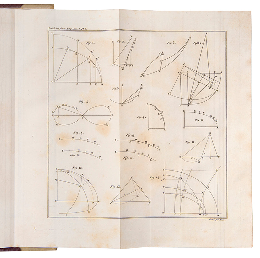 An attractive 11-volume set of nineteenth-century scientific and mathematical treatises, including works by Avogadro, Cauchy, and Legendre, among others.