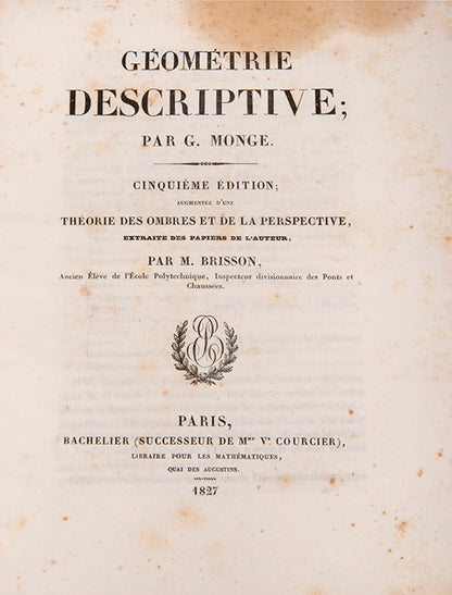 An attractive 11-volume set of nineteenth-century scientific and mathematical treatises, including works by Avogadro, Cauchy, and Legendre, among others.