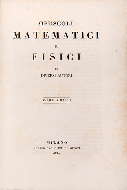 [Set of Nineteenth-Century Scientific and Mathematical Treatises]: