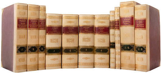 An attractive 11-volume set of nineteenth-century scientific and mathematical treatises, including works by Avogadro, Cauchy, and Legendre, among others.