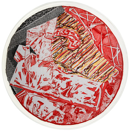 Etching, relief and engraving in colour, signed and dated in pencil, numbered from the edition of 5