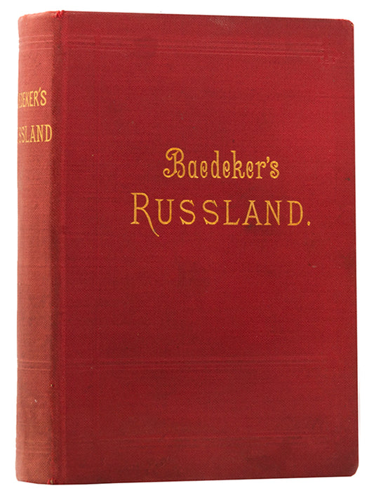 Fourth edition of Baedker's Russland guide, with map of Poland before title page.