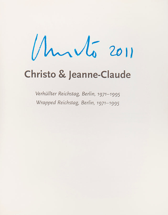 A set of four first edition Christo books, each signed by Christo on the title page or half-title.
