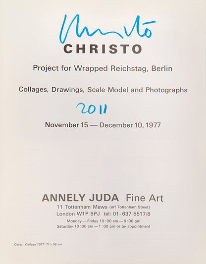 A set of four first edition Christo books, each signed by Christo on the title page or half-title. 