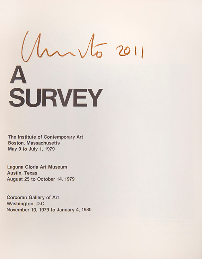 A set of four first edition Christo books, each signed by Christo on the title page or half-title.
