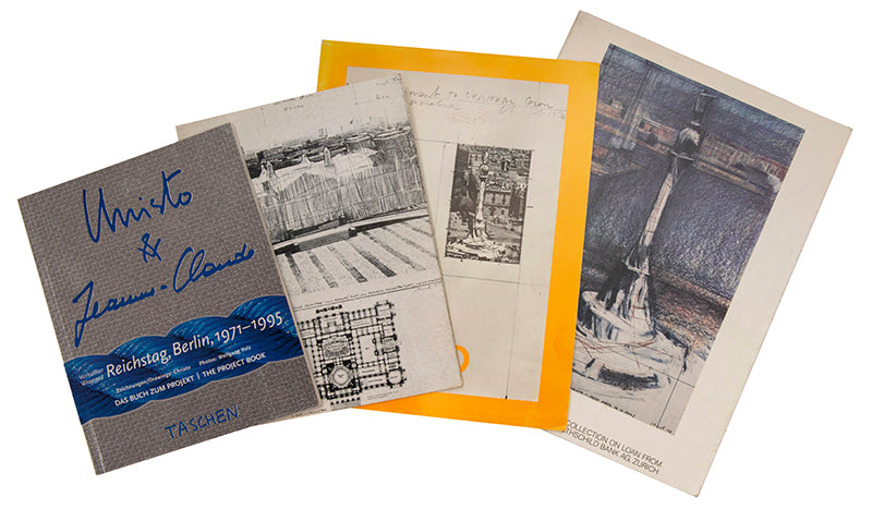 A set of four first edition Christo books, each signed by Christo on the title page or half-title. 