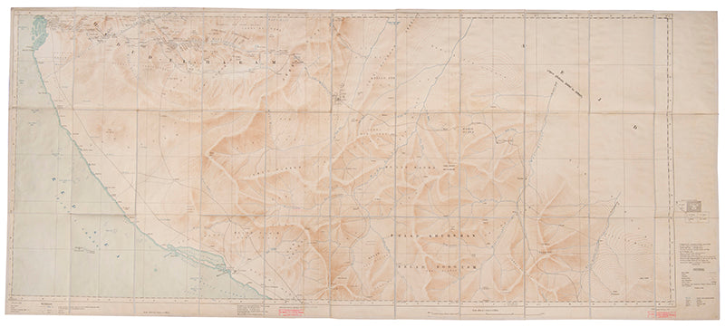 A rare group of map sheets of the Hejaz from the pioneering Ordnance Survey of Arabia. The present sheets include Mecca and Jeddah.