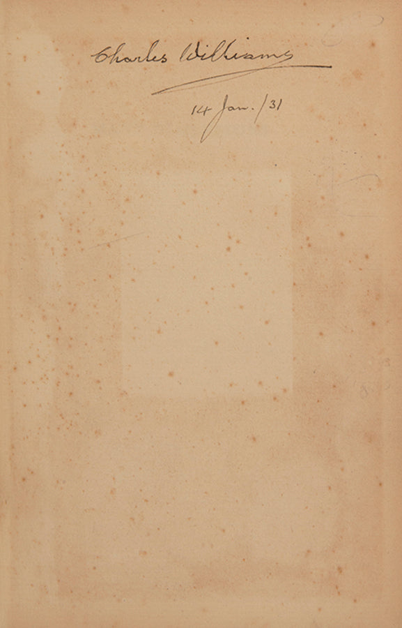Inscribed first edition of Many Dimensions by Charles Williams, published in London in 1931.