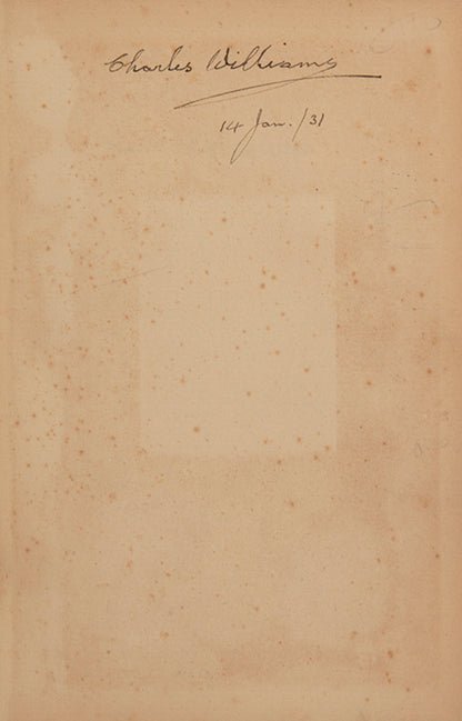 Inscribed first edition of Many Dimensions by Charles Williams, published in London in 1931.