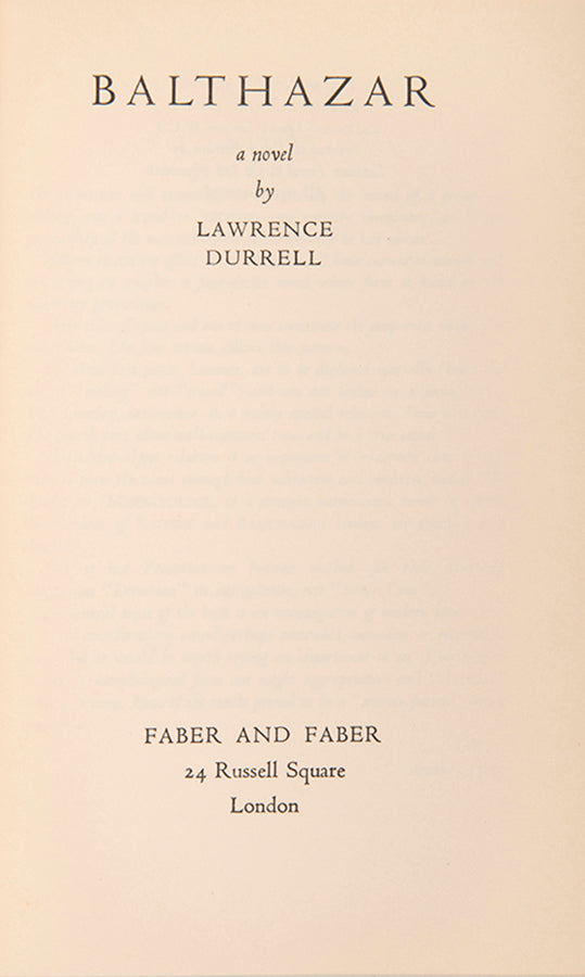 Set of first impressions of Lawrence Durrell's Alexandria Quartet published in London between 1957 and 1960.