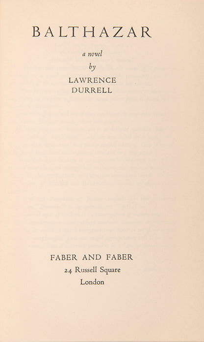 Set of first impressions of Lawrence Durrell's Alexandria Quartet published in London between 1957 and 1960.