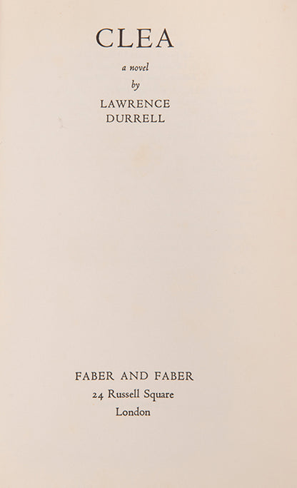 Set of first impressions of Lawrence Durrell's Alexandria Quartet published in London between 1957 and 1960.