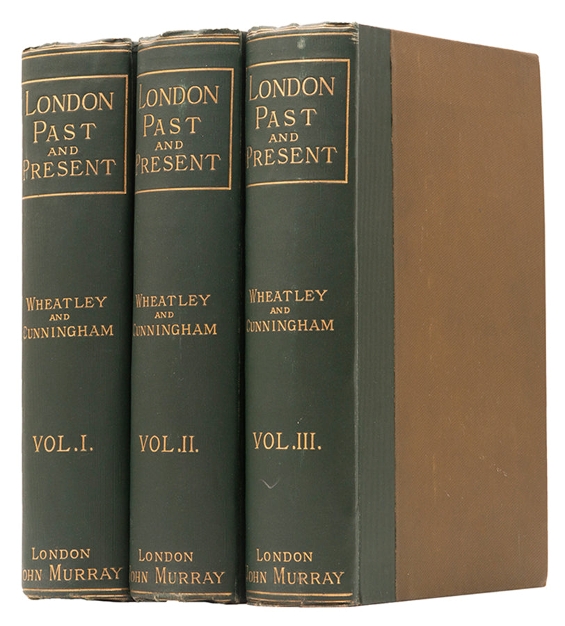 William Beveridge's copy of London Past and Present, with amorial bookplates to front pastedowns 