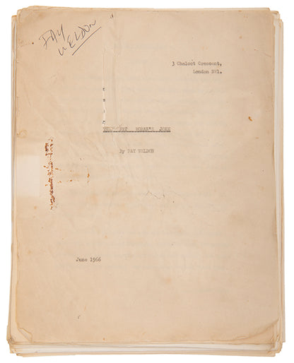 Inscribed first edition of The Fat Woman's Joke by Fay Weldon, together with the signed 1966 typescript.