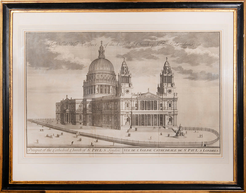 A pair of copper engravings, framed and glazed, 1724