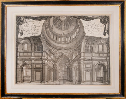 A pair of copper engravings, framed and glazed, 1724