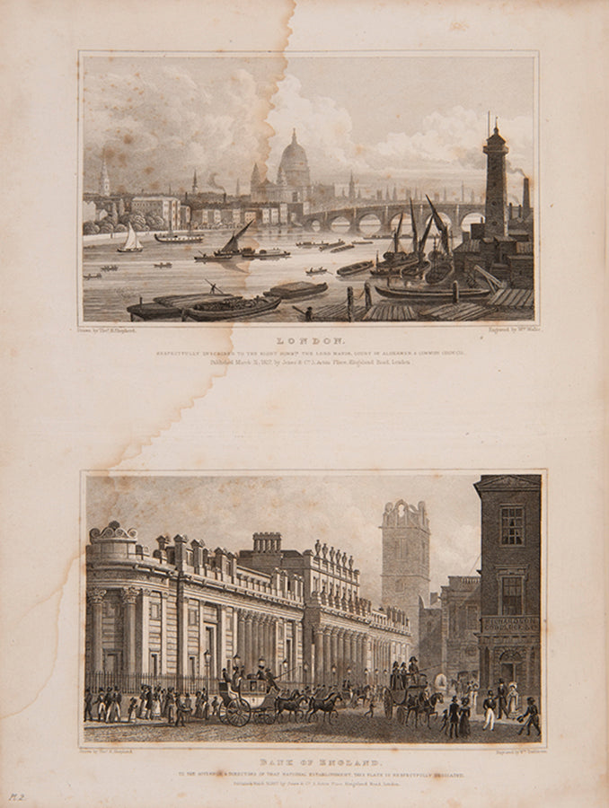 The first edition of Shepherd's richly illustrated Metropolitan Improvements, including the oft omitted plan of Regents Park