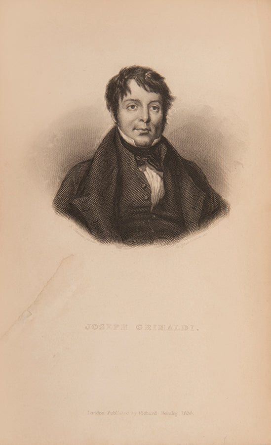 The first edition of Charles Dicken's Memoirs of Joseph Grimaldi, a comic actor and pantomimist who counted Lord Byron among his patrons