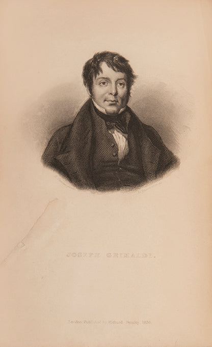 The first edition of Charles Dicken's Memoirs of Joseph Grimaldi, a comic actor and pantomimist who counted Lord Byron among his patrons