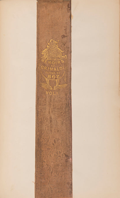 The first edition of Charles Dicken's Memoirs of Joseph Grimaldi, a comic actor and pantomimist who counted Lord Byron among his patrons