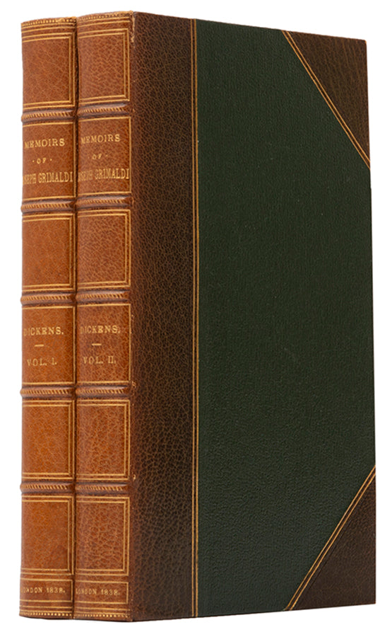 The first edition of Charles Dicken's Memoirs of Joseph Grimaldi, a comic actor and pantomimist who counted Lord Byron among his patrons