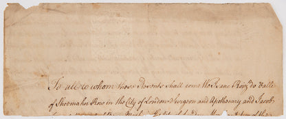 A power of attorney relating to the will of Jacob Israel Bernal, a merchant and patriarch of the Sephardi family who settled in London in the 18th century.