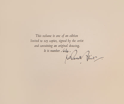 The first edition of William Russell Flint's Drawings, signed and numbered by the artist, with an original pencil study by Flint titled Young Gipsy