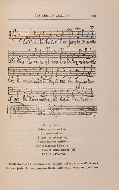 First and very limited French edition of the 18th century 'Cries of London' published in Paris in 1893.