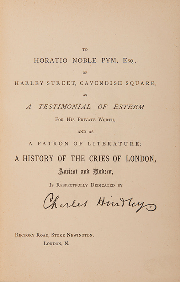 In this work Hindley analyses the distinctive cries, characters and stories of the street traders of London, from mid-14th century to the Victorian era.