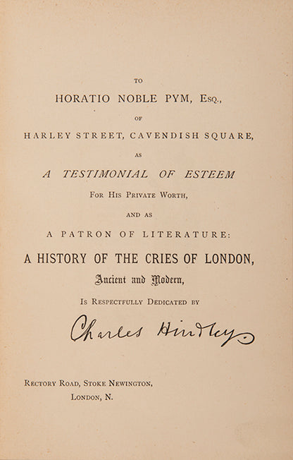 In this work Hindley analyses the distinctive cries, characters and stories of the street traders of London, from mid-14th century to the Victorian era.