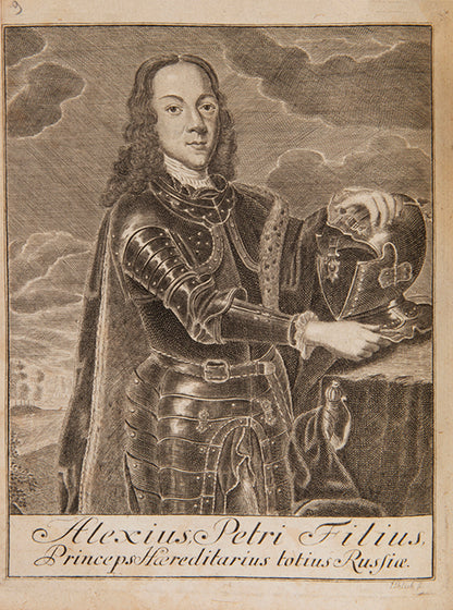 An important contemporary description of the developments of Russia under Peter the Great, with an early plan of the new city of St Petersburg.