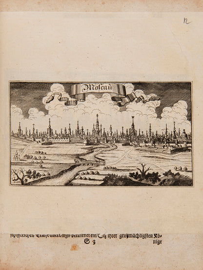 An important contemporary description of the developments of Russia under Peter the Great, with an early plan of the new city of St Petersburg.