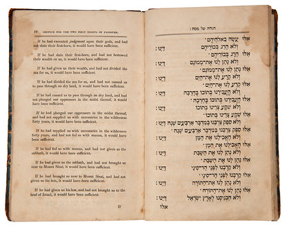 Ashkenazic Passover Haggadah edited by Isaac Levi, one of the pioneers of Jewish printing in London. 