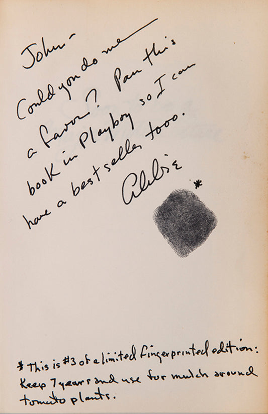 Review copy of Soon To Be A Major Motion Picture by Abbie Hoffman, inscribed by the author to John Leonard.