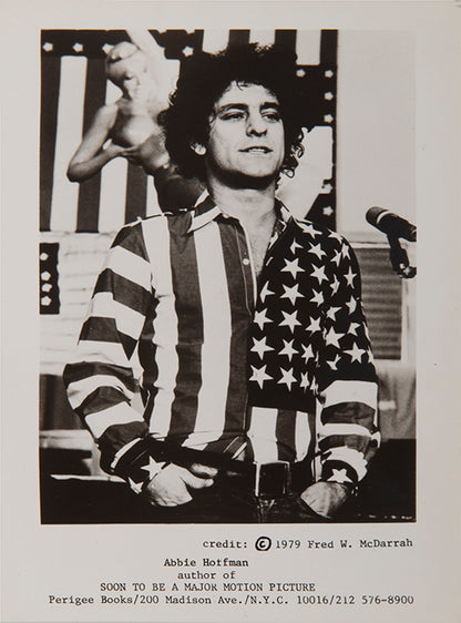 Review copy of Soon To Be A Major Motion Picture by Abbie Hoffman, inscribed by the author to John Leonard.
