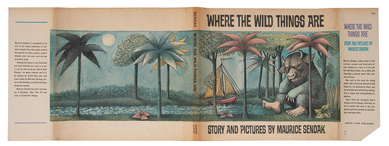 First edition of Where The Wild Things Are by Maurice Sendak in the first state dustjacket.