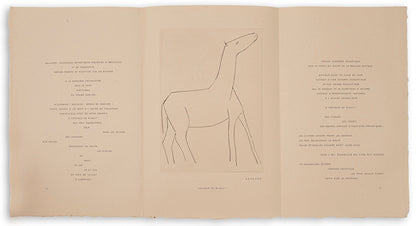 One of 52 copies of Chevaux de minuit, one of Picasso and Iliazd's most successful collaborations. 