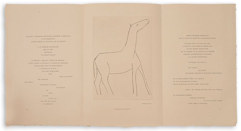 One of 52 copies of Chevaux de minuit, one of Picasso and Iliazd's most successful collaborations. 