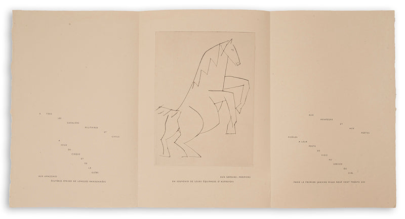 One of 52 copies of Chevaux de minuit, one of Picasso and Iliazd's most successful collaborations. 