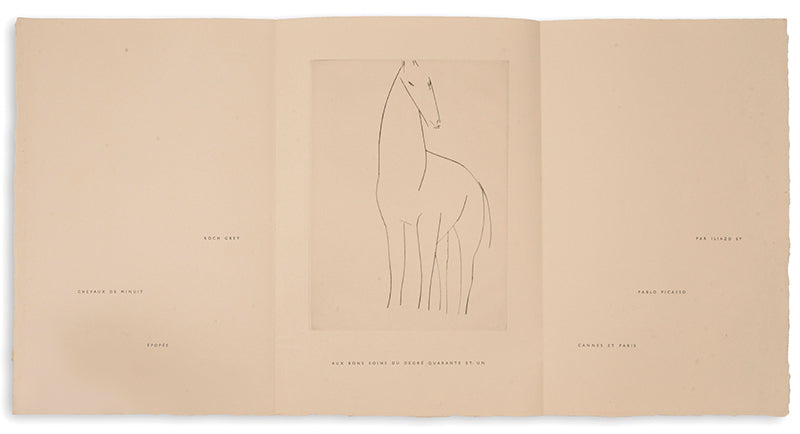 One of 52 copies of Chevaux de minuit, one of Picasso and Iliazd's most successful collaborations. 