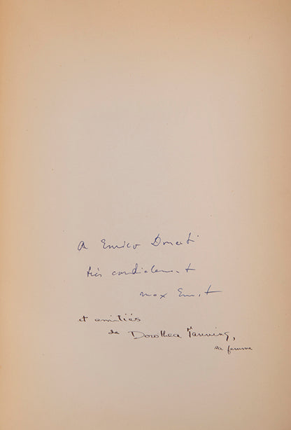 Limited edition of Max Ernst by Joe Bousquet and Michel Tapie, inscribed by Max Ernst and Dorothea Tanning.