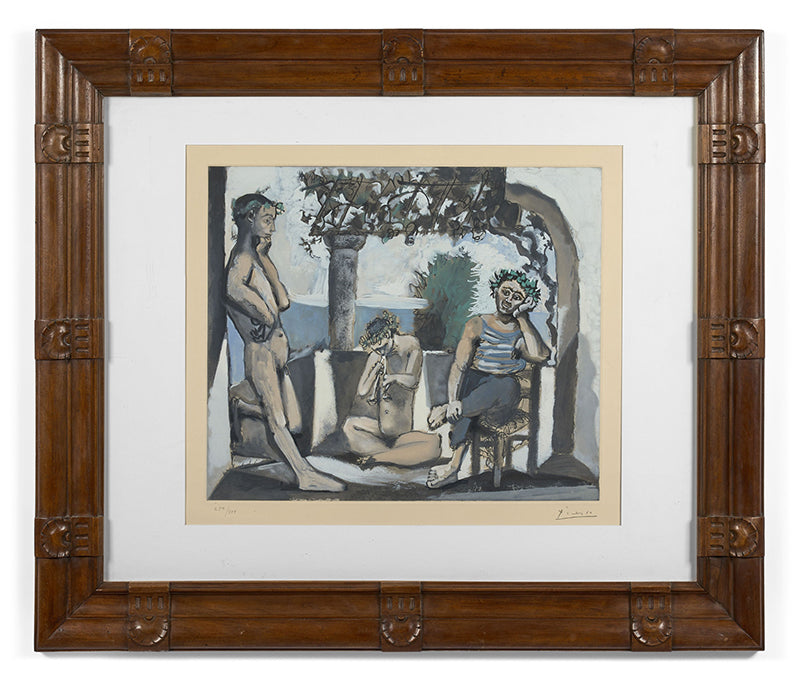 Aquatint in colours, circa 1955, on Rives BFK wove paper, signed in pencil and numbered from the edition of 300, 56 x 76.5 cm. 